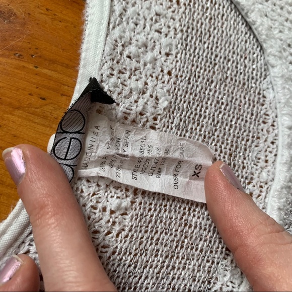 Knit Peplum Top with Stripes and Silver treading - Picture 2 of 7